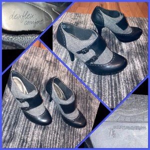 DexFlex Comfort Black & White Ankle Boot